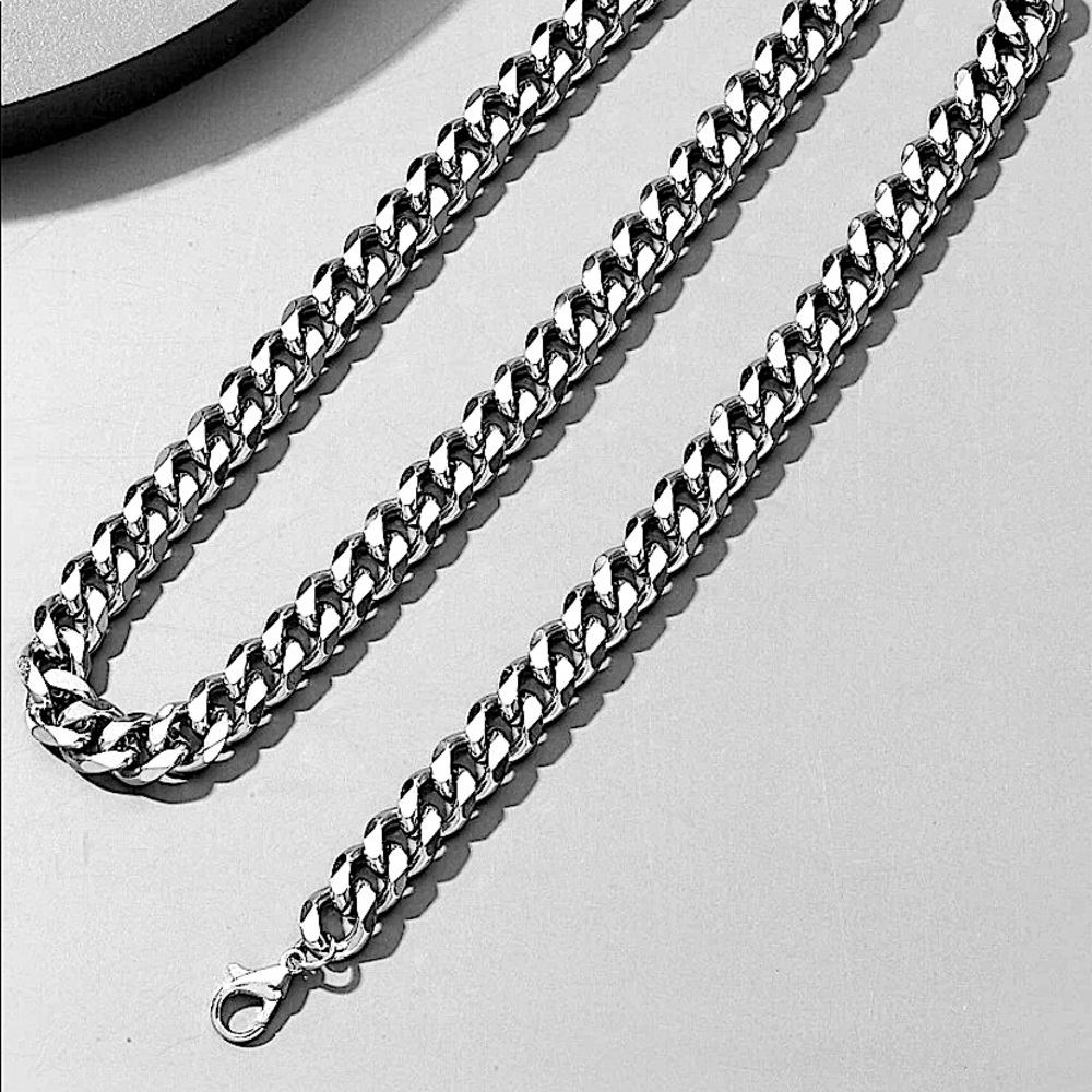 STAINLESS STEEL CHAIN LINK NECKLACE - Picture 3 of 9